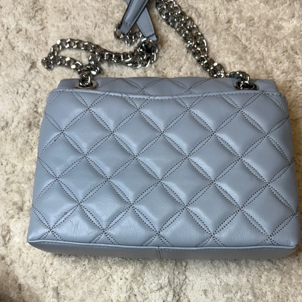 NWOT Kate Spade Baby Blue Natalia Small Flap Smooth Quilted Crossbody